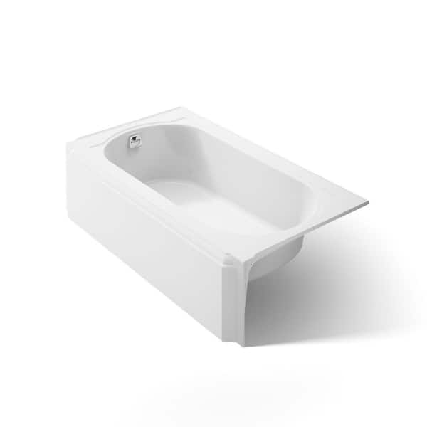 Memoirs 60 in. x 34 in. Alcove Soaking Bathtub with Left-Hand Drain in White