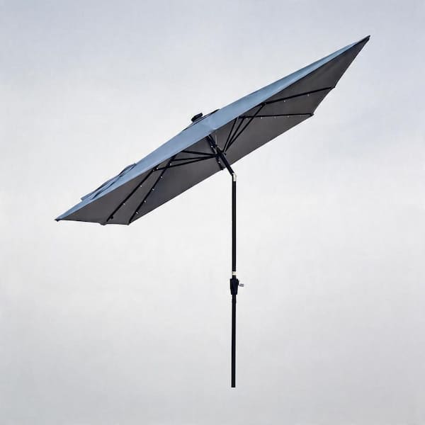 grey lighted patio umbrella PURPLE LEAF Solar Powered LED Rectangular Umbrella with Lights The umbrella pole is standard sized and fits most umbrella stands as well as most dinning and bistro sets that are designed to accommodate umbrellas. Polytrends 10 Ft. Solar Power