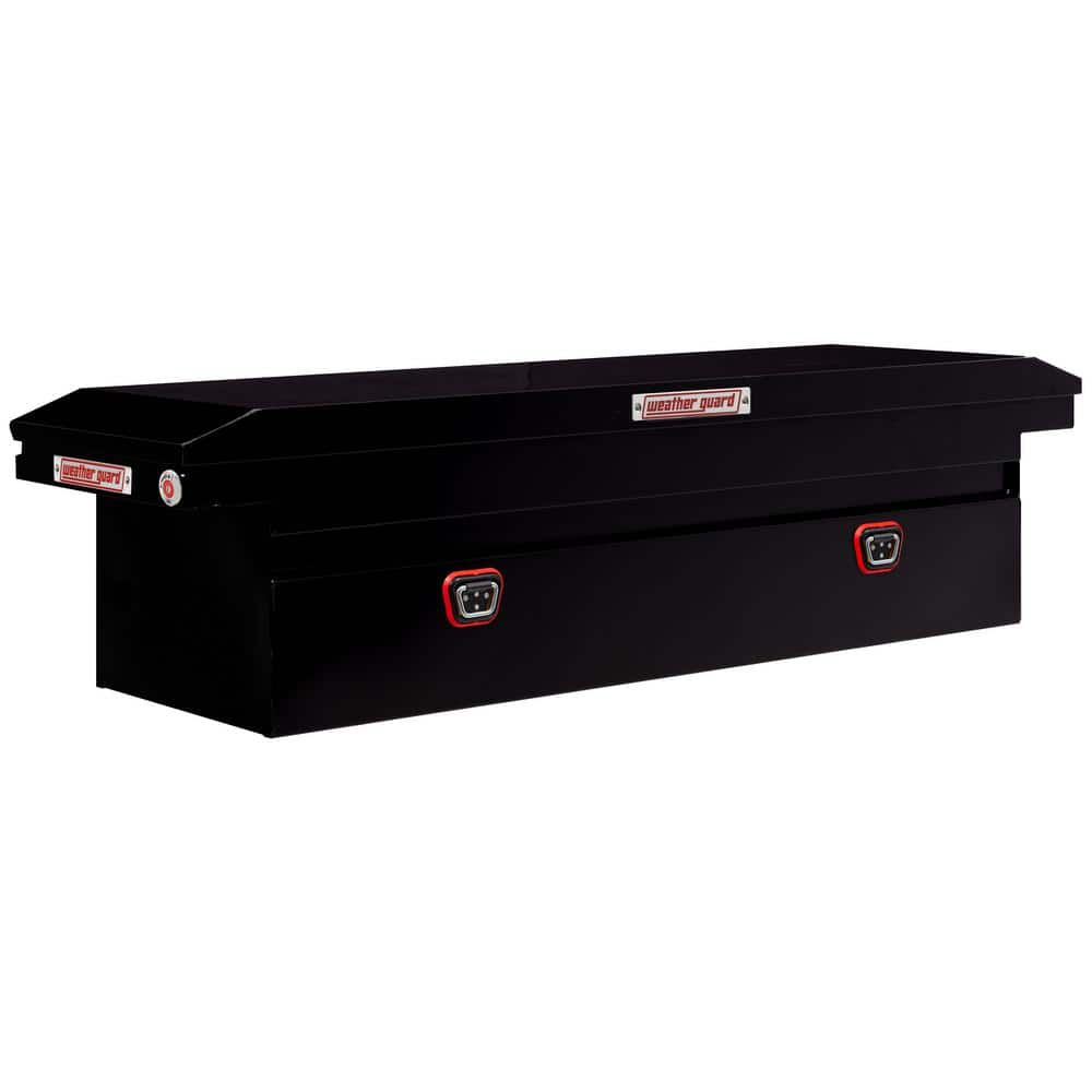 Weather Guard Saddle Truck Tool Box Steel Full Low Profile Gloss Black -  120-5-04