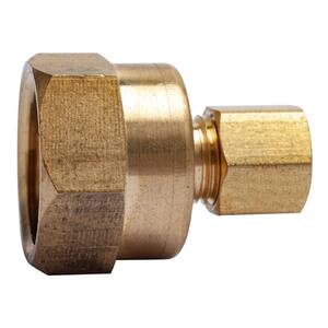 LTWFITTING 1/4 in. O.D. Comp x 1/8 in. FIP Brass Compression Adapter ...