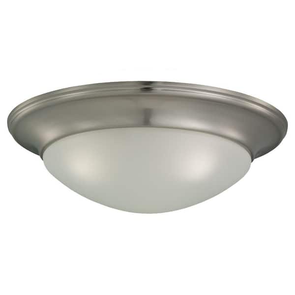 Generation Lighting Nash 3-Light Brushed Nickel Flush Mount