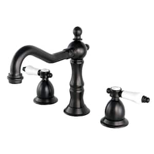 Bel-Air 8 in. Widespread 2-Handle Bathroom Faucets with Brass Pop-Up in Oil Rubbed Bronze