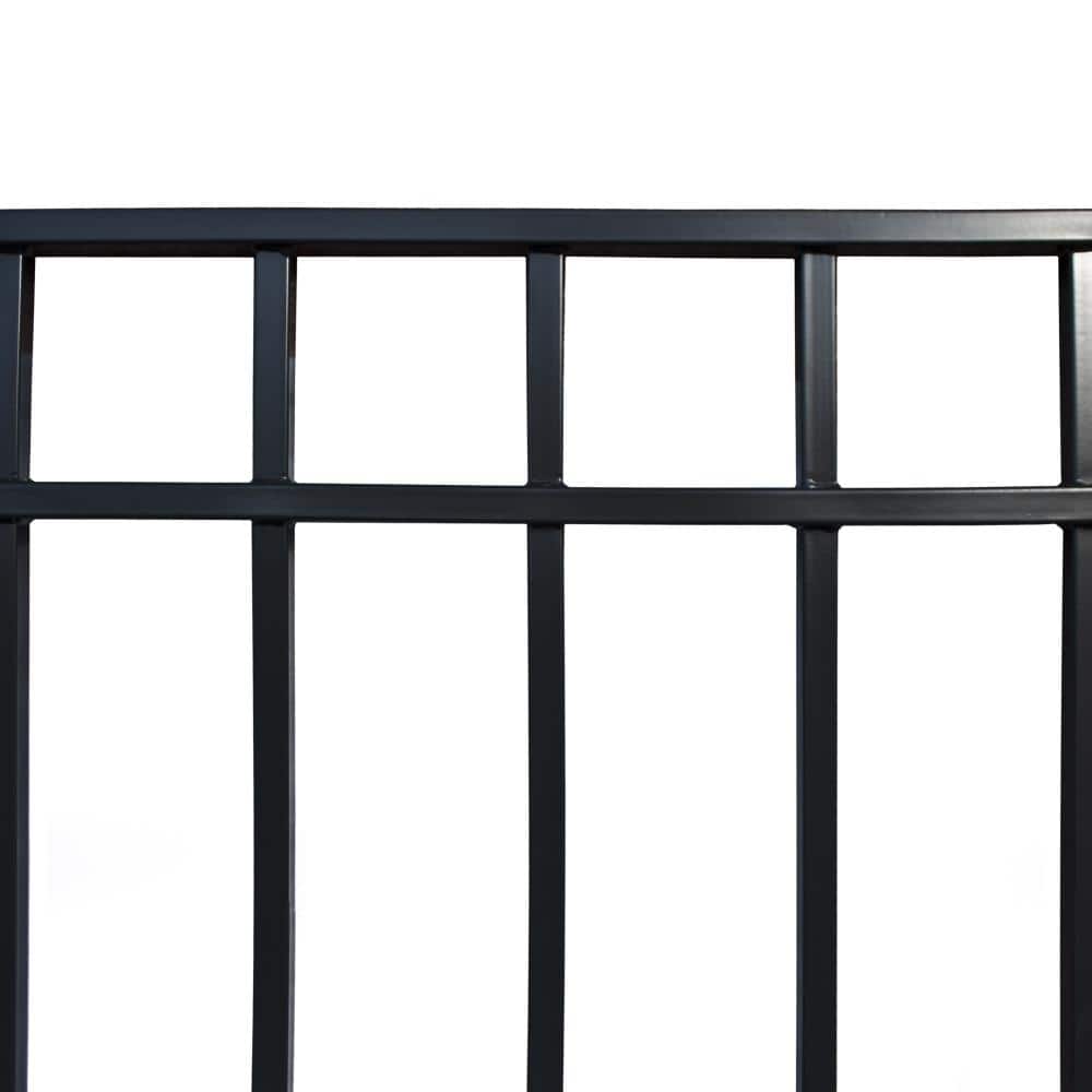 Madrid Style Black Metal 5ft x 8ft Ornamental Fence Panels