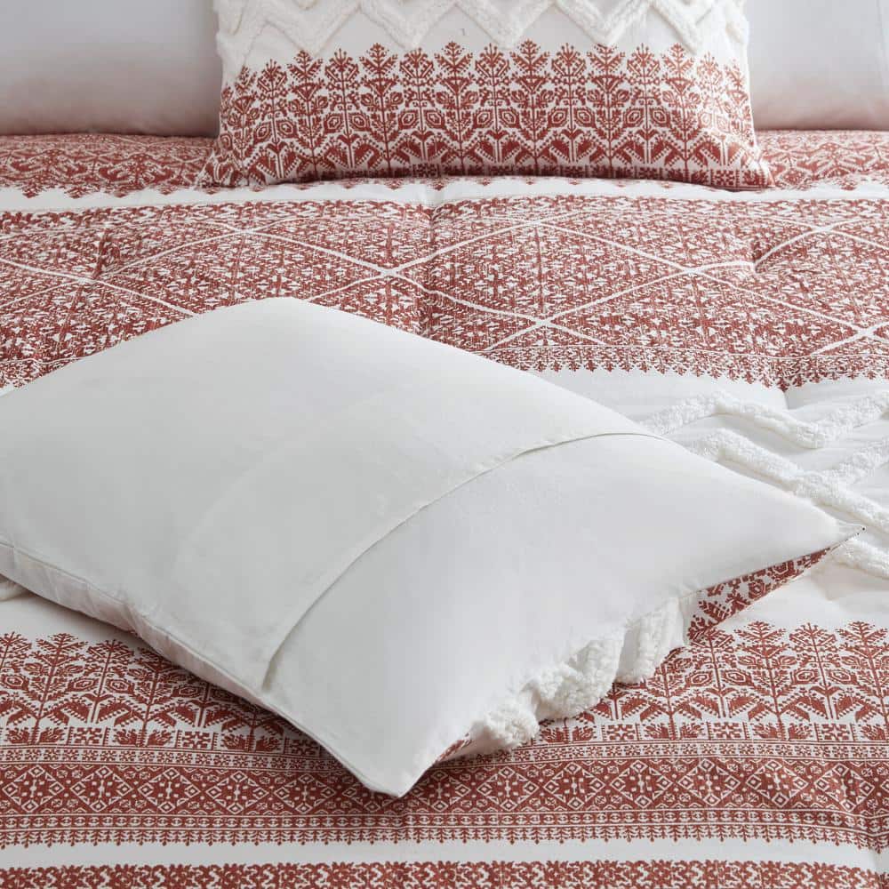 Auburn King Cotton Comforter Set with Chenille Tufting