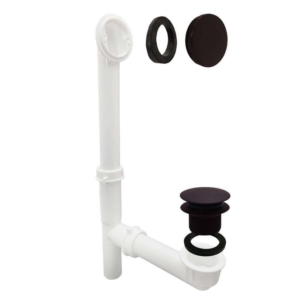 14 in. White Poly Bath Waste and Overflow with European Tip-Toe Drain and Illusionary Faceplate in Oil Rubbed Bronze price history on PriceWatchPro