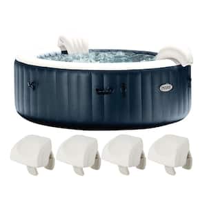 PureSpa Plus 6-Person Portable Inflatable Hot Tub Spa, 85 x 28", w/4 Foam Headrest Pillows