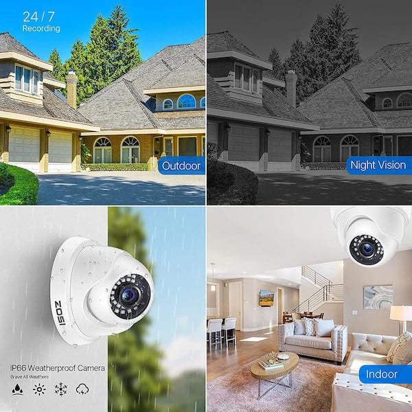 1080p HD Weatherproof Home Outdoor Indoor Night Vision Dome CCTV Security Camera 