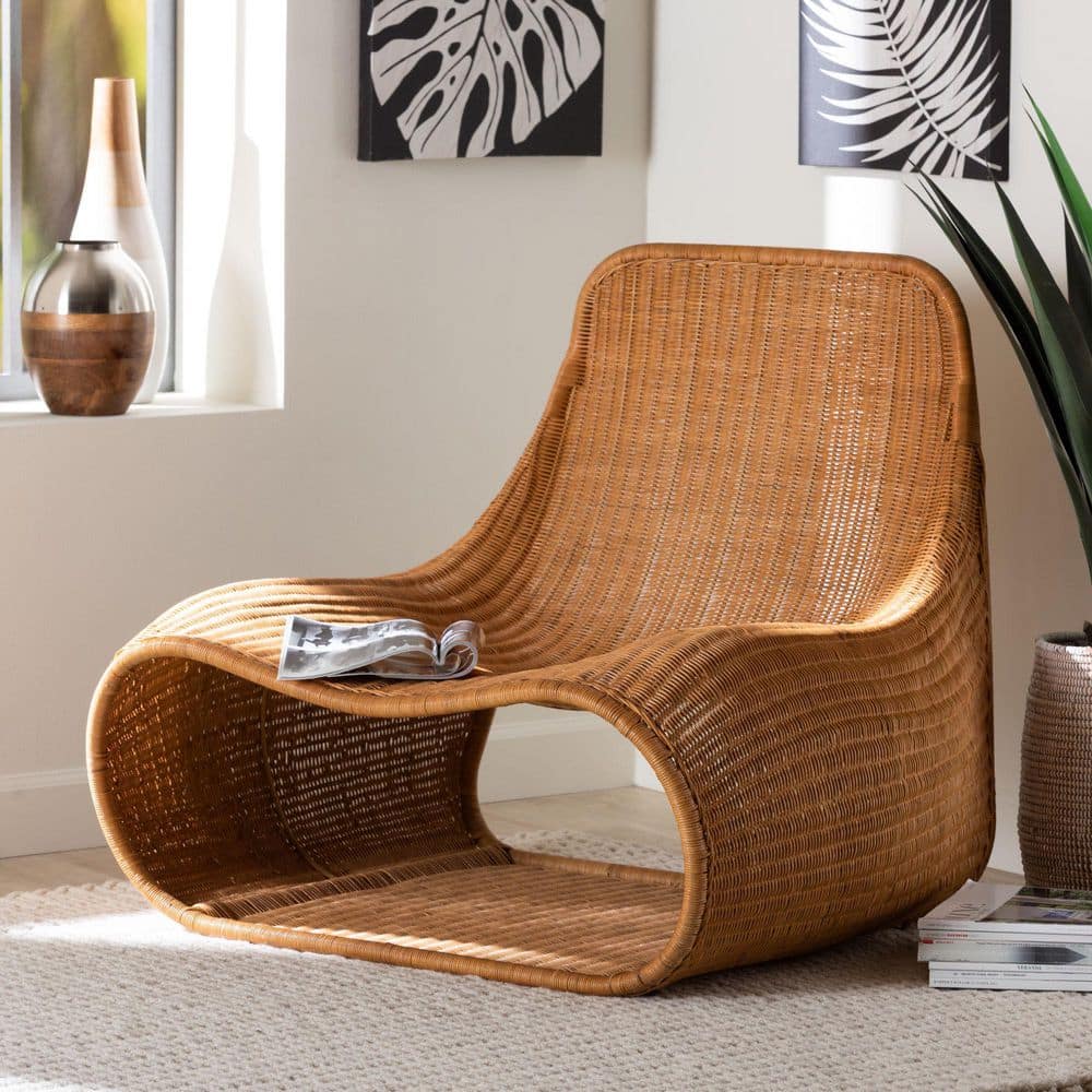 Adala Light Honey Rattan Lounge Chair