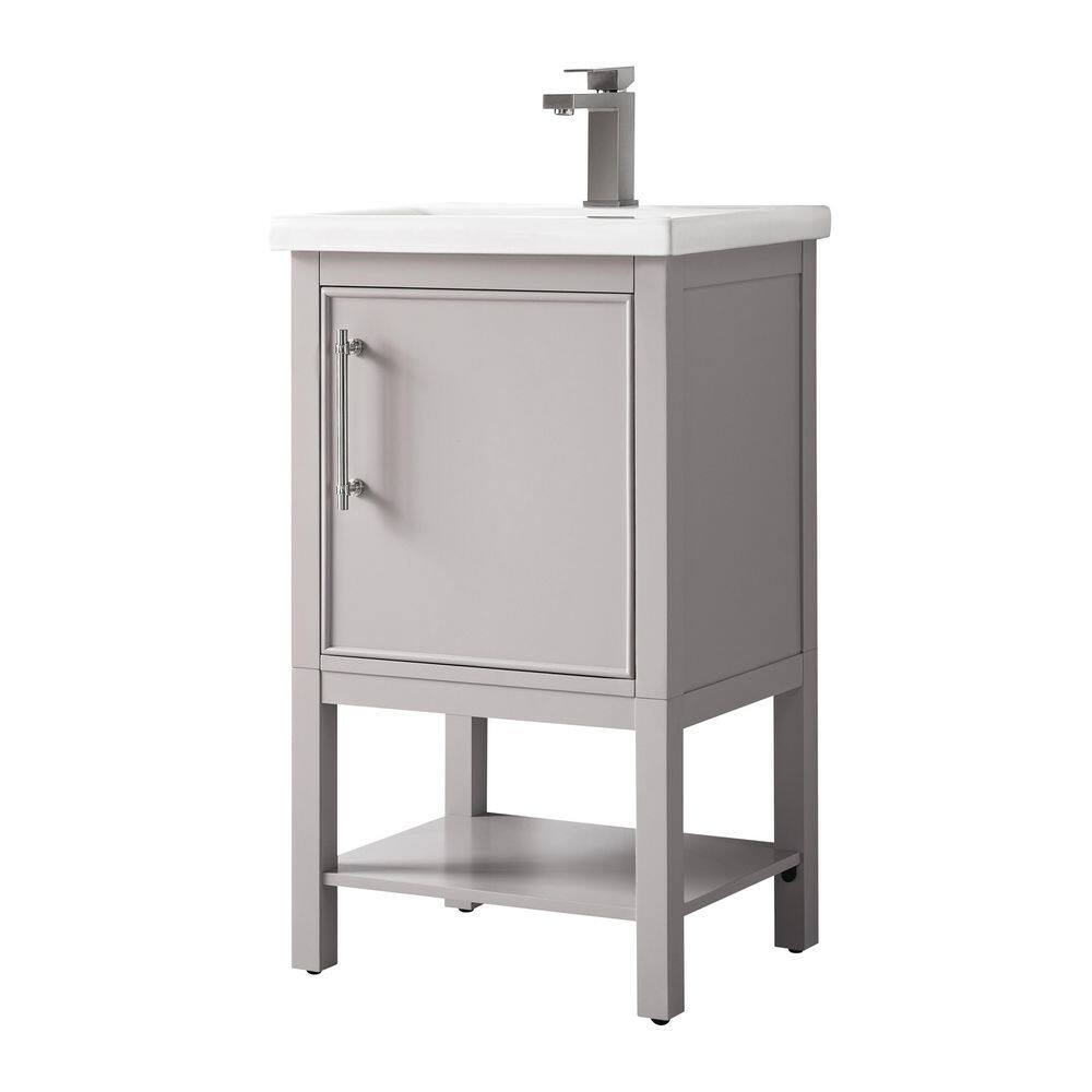 Taylor 20 in. W x 15 in. D x 34 in. H Bath Vanity in Taupe with Ceramic Vanity Top in White with White Sink price history on PriceWatchPro