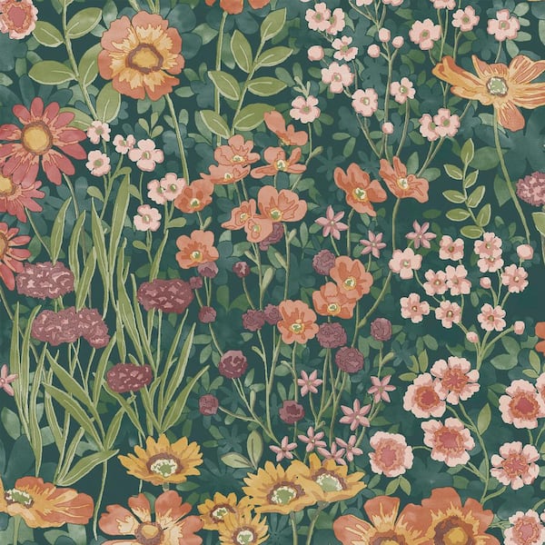 Graham & Brown Wallflower Emerald Green Wallpaper