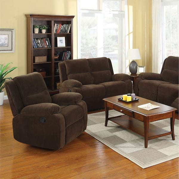 microfiber reclining loveseat