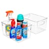 Sorbus 4 Pack Large Clear Plastic Storage Bin with Handles, Under Sink Organizers for Bathroom, Laundry, Kitchen, and Pantry FR-BIN4-C