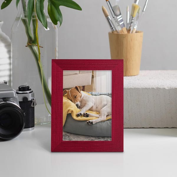 Wexford Home Textured 3.5 in. x 5 in. Red Picture Frame (Set of 6) WF107A-6  - The Home Depot