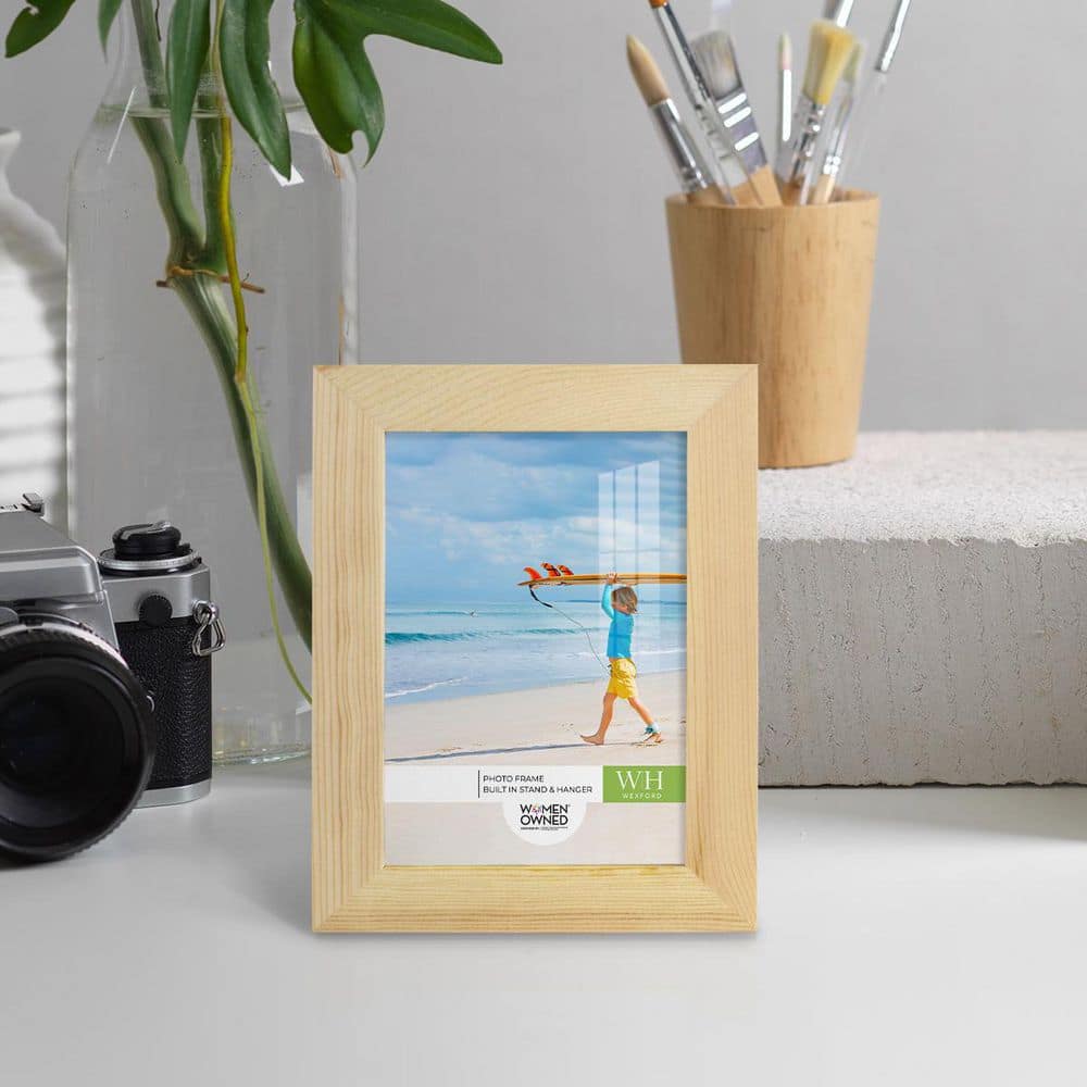 Natural Wood 3.5" x 5" Matte Finish Picture Frame