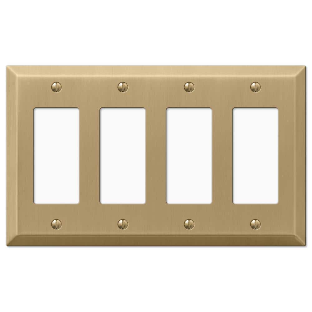 Metallic 4 Gang Rocker Steel Wall Plate - Brushed Bronze price history on PriceWatchPro