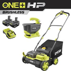 ONE+ HP 18-Volt Brushless 14 in. Cordless Battery Cultivator, Seed Spreader, Two 4.0 Ah Batteries and Charger