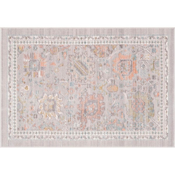 Tayse Rugs Crestwood Gray 2 ft. x 3 ft. Oriental Indoor Area Rug
