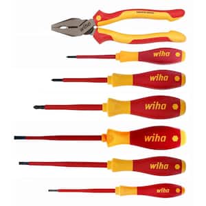 7-Piece 8 in. Insulated Screwdriver Set with Lineman's Pliers