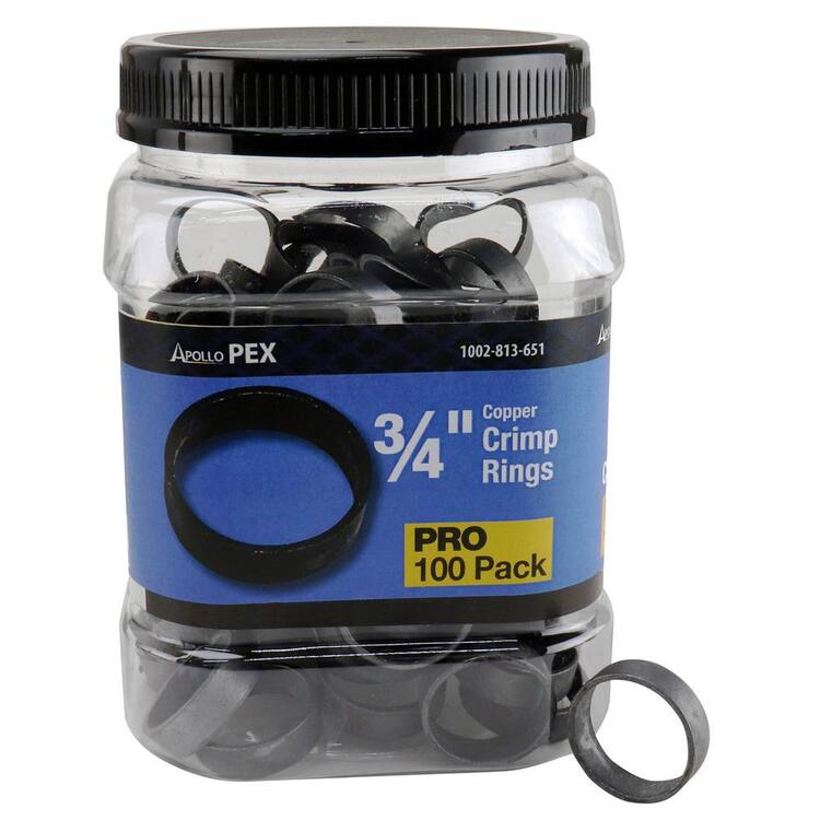 Apollo 3/4 in. Copper Crimp Ring Pro Pack (100-Pack)