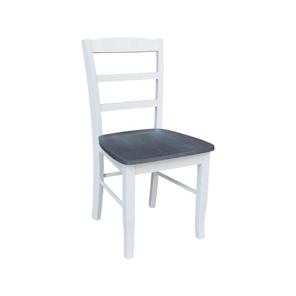 International Concepts White/Heather Gray Madrid Dining Chair (Set of 2)