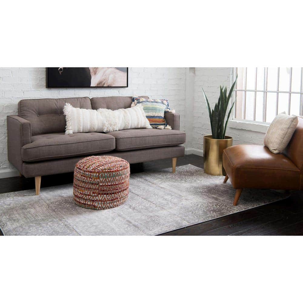 Sofia Grand Light Gray Rectangular Indoor Area Rug