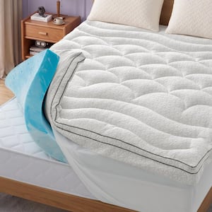 3 in. Queen Cooling Memory Foam Mattress Topper with Tencel Cover and Zoned Support