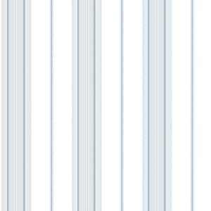 Smart Stripes Blue and White 2-Multi-Stripe Wallpaper