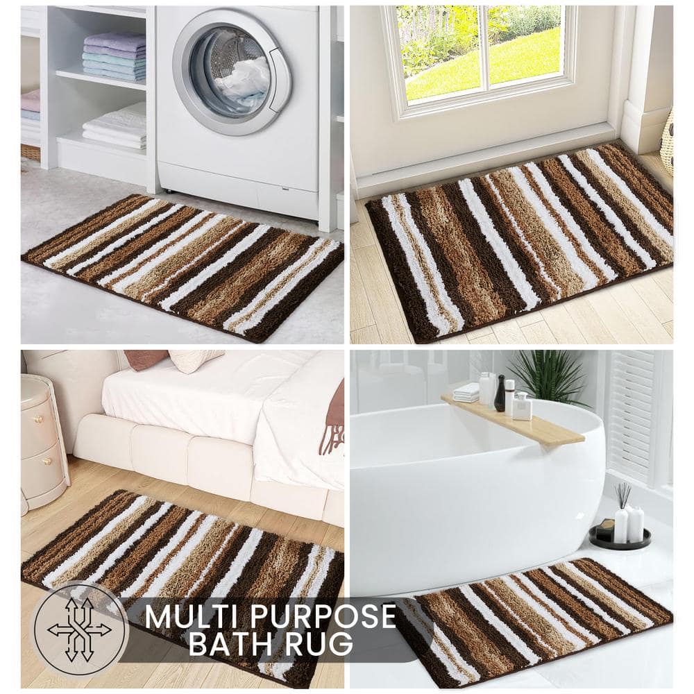 Cafe Cozy 17" x 24" Polyester Anti-Skid Bath Rug