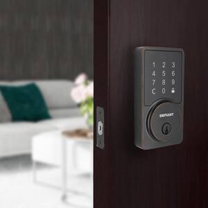 Square Aged Bronze Smart Wi-Fi Deadbolt Powered by Hubspace