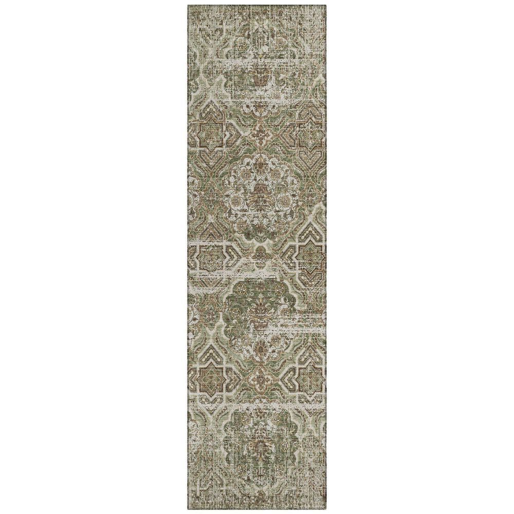 Chantille Machine Washable Indoor/Outdoor Abstract ACN2706 Olive 2 ft. x 7 ft. Runner Rug price history on PriceWatchPro