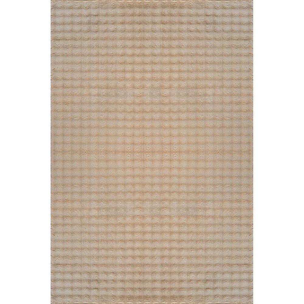 CAMILSON CloudSoft Beige 8 ft. x 10 ft. Non Slip Rubber Back Polyester ...