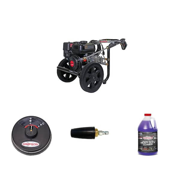 3200 PSI 2.5 GPM Gas Pressure Washer with 159cc Engine, 15 in. 3700 PSI Surface Cleaner, Turbo Nozzle and 1 Gal. Cleaner