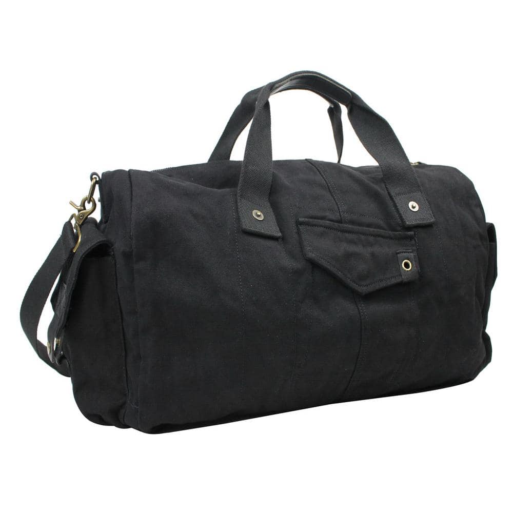 Vagarant 20 in. Black Classic Large Canvas Travel Duffel Bag C71BLK The Home Depot