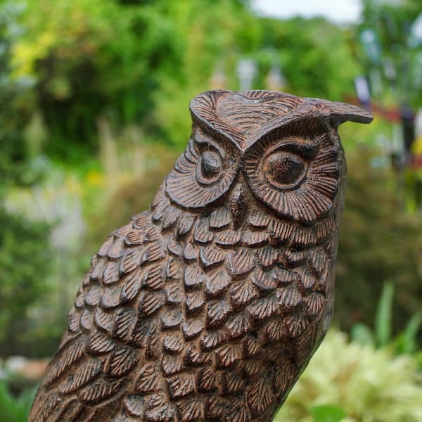 ACHLA DESIGNS Indoor Outdoor Great Horned Owl Statue, 12.5 in