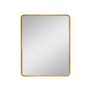 20 in. W x 28 in. H Rectangular Gold Medicine Cabinet with Mirror