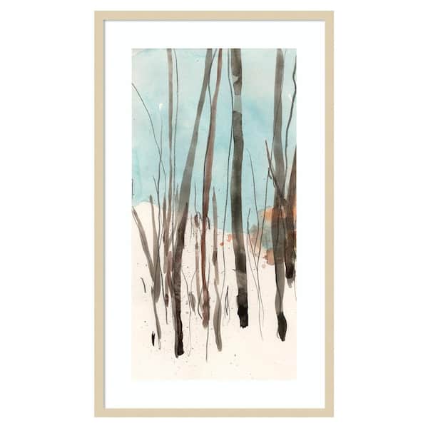 Amanti Art Snow Settled Movement II by Samuel Dixon 24 in. W x 41 in. H. Wood Framed Wall Art Print Framed in Brown