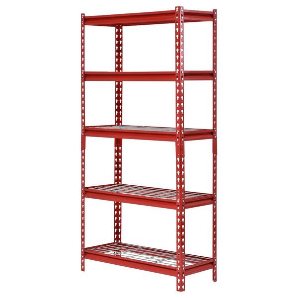 Reviews For Muscle Rack Red 5 Tier, Home Depot Boltless Shelving