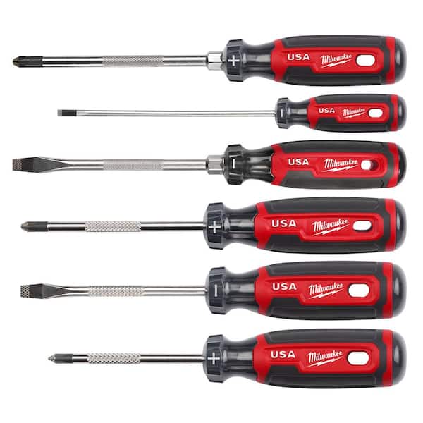 Milwaukee - Multi-Bit Screwdriver Set with Cushion Grip (6 Piece)
