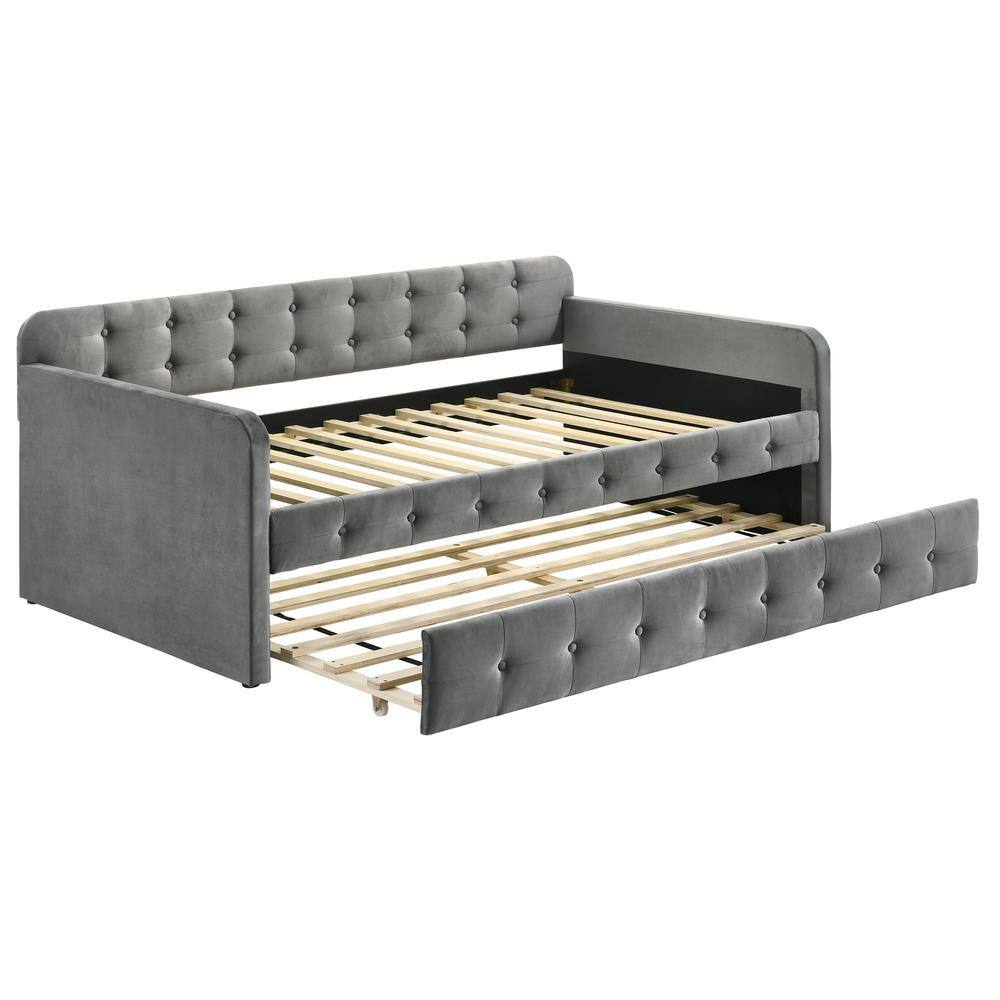 Furniture of America Brioni Light Gray Twin Upholstered Daybed with