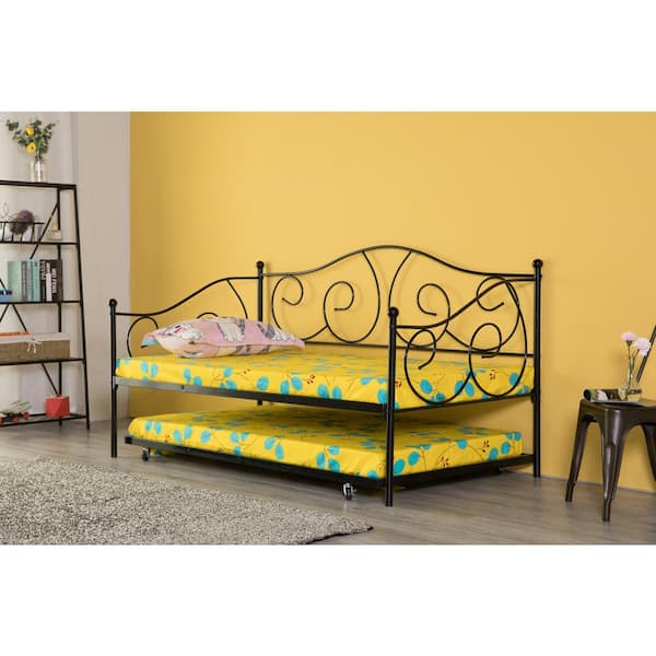 Metal Daybed And Trundle Bed Frame Set, Twin Trundle Bed Set