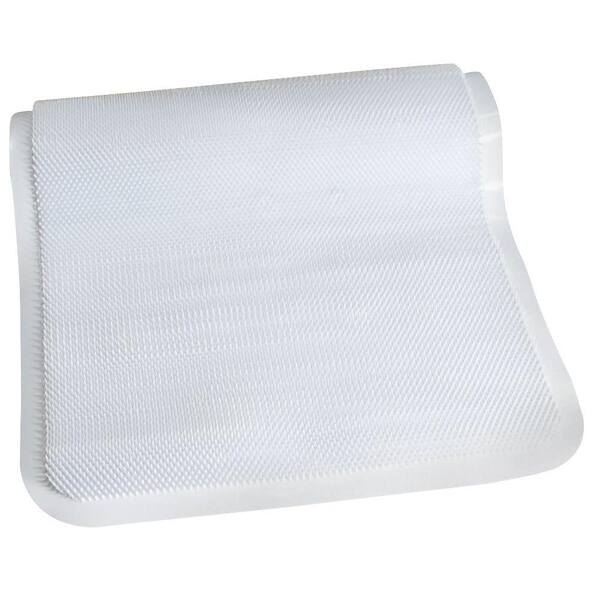 SlipX Solutions 14 in. x 26 in. Soft Step Massaging Bath Mat in White