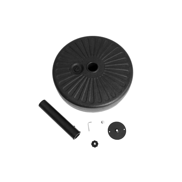 Round Umbrella Base, Patio Umbrella Base in Black