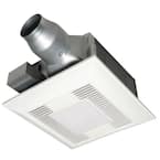 WhisperFit EZ 80/110CFM Ceiling Bathroom Exhaust Fan, LED, Flex-Z Fast Bracket, 4 in. Duct w/3 in. Adapter, ENERGY STAR