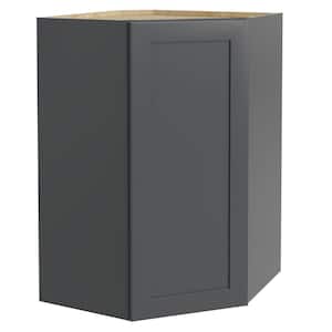 Newport Deep Onyx Plywood Shaker Assembled Diagonal Corner Kitchen Cabinet Sft Cls 23 in W x 15 in D x 36 in H