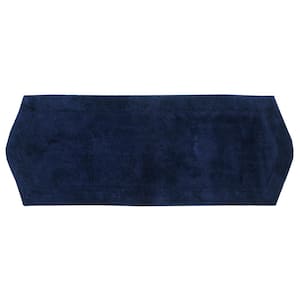 Waterford Collection 100% Cotton Tufted Non-Slip Bath Rug, 22 in. x60 in. Runner, Navy
