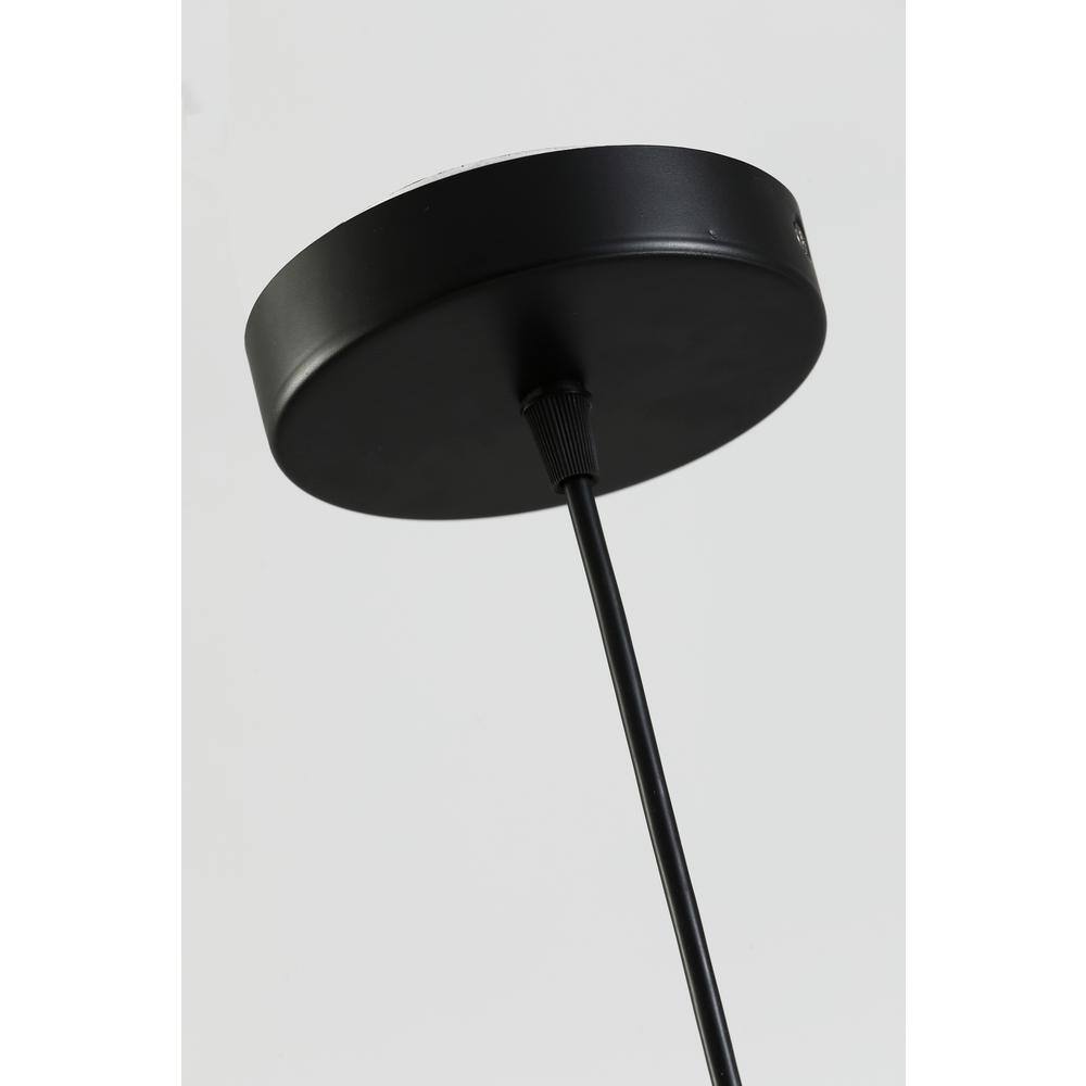 Bohemian Black Mini Pendant with Velvet-Stitched PVC Rattan Shade