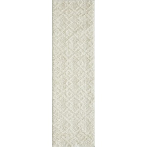 Vemoa Adeta Cream 2 ft. x 6 ft. 7 in. Geometric Polyester Runner Rug
