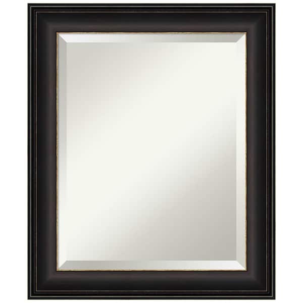 Amanti Art Medium Rectangle Trio Oil Rubbed Bronze Beveled Glass Casual Mirror (24.5 in. H x 20.5 in. W)