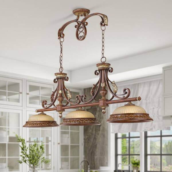 Livex Lighting Villa Verona 3 Light Verona Bronze with Aged Gold