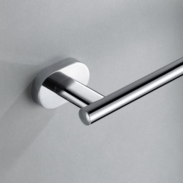 Bath 24 in. Wall Mounted Towel Bar Bathroom Towel Holder in Polished Chrome